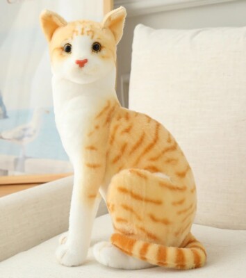 Yellow Shorthair Cat 10 Inch Stuffed Animal Plush Toys Toddler Doll Kids Gifts