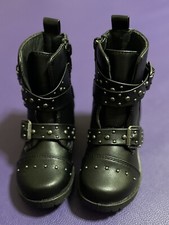 Black Faux Leather Boots - Baby/Toddler Size 5, Gently Used