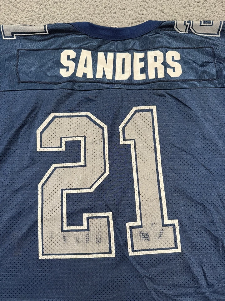 Camiseta De Colección Dallas Cowboys Deion Sanders #21 Wilson Para Hombre Talla XL Extra Grande Años 90’s Foto 3 de 4