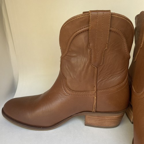 Dingo Seguaro Round Toe Cowboy Booties Womens Brown Casual Boots Size 8.5 - Picture 4 of 15