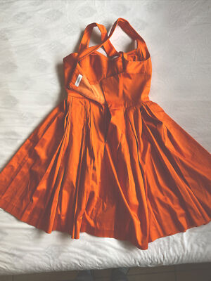 Calvin Klein Orange Pleated Empire Waist Dress Sz 6 | eBay Calvin Klein Orange Pleated Empire Waist Dress Sz 6 | eBay