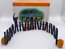 Dept 56 Halloween Village Accessory ~ VILLAGE HALLOWEEN FENCE 52702 ~ In Box