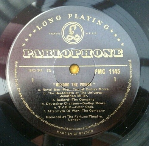 " BEYOND THE FRINGE " SUPER UK VRARE ORIG BLACK & GOLD PARLOPHONE LP - Picture 8 of 11