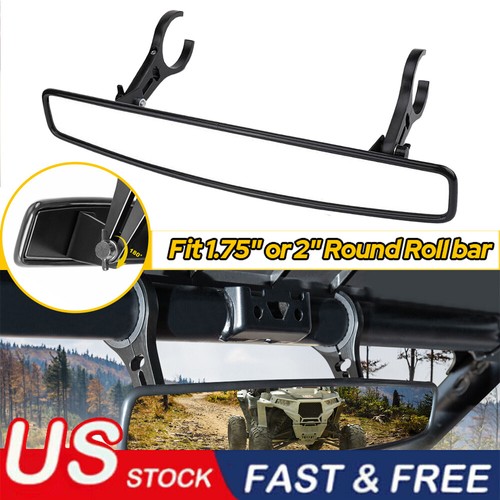 1.75" Center Rear View Mirror Roll Cage Bar UTV Mirrors For Polaris Ranger RZR - Picture 1 of 11