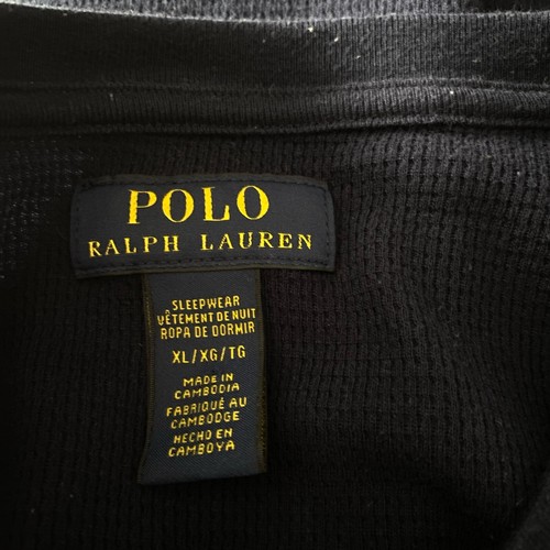 Polo Ralph Lauren Men's Navy Waffle Knit Thermal Long Sleeve Shirt Sz XL - Picture 2 of 5