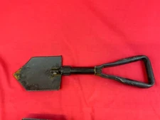 MILITARY US GI U.S STEEL TRI FOLD TRENCHING STEEL SHOVEL HIKING CAMPING EMERGENC