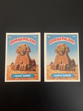 Garbage Pail Kids GPK Series Cards 104a Silent Sandy 104b Barren Aaron Lot Of 2