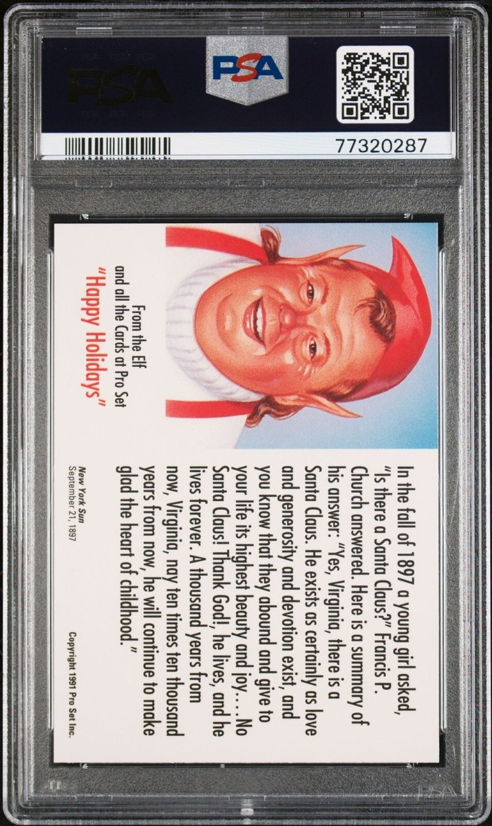 1991 PRO SET SANTA CLAUS Insert PSA 10 Extremely Rare Population
