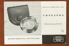 ZEISS CONTAPOL INSTRUCTION BOOK/43750