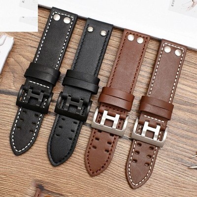 Echtleder Uhrenarmband passend für Hamilton Khaki Aviation H77755533 H77616533
