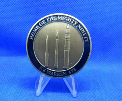 F.E. WARREN AIR FORCE BASE, WY~HOME OF THE MIGHTY NINETY~ 1.75'' CHALLENGE COIN