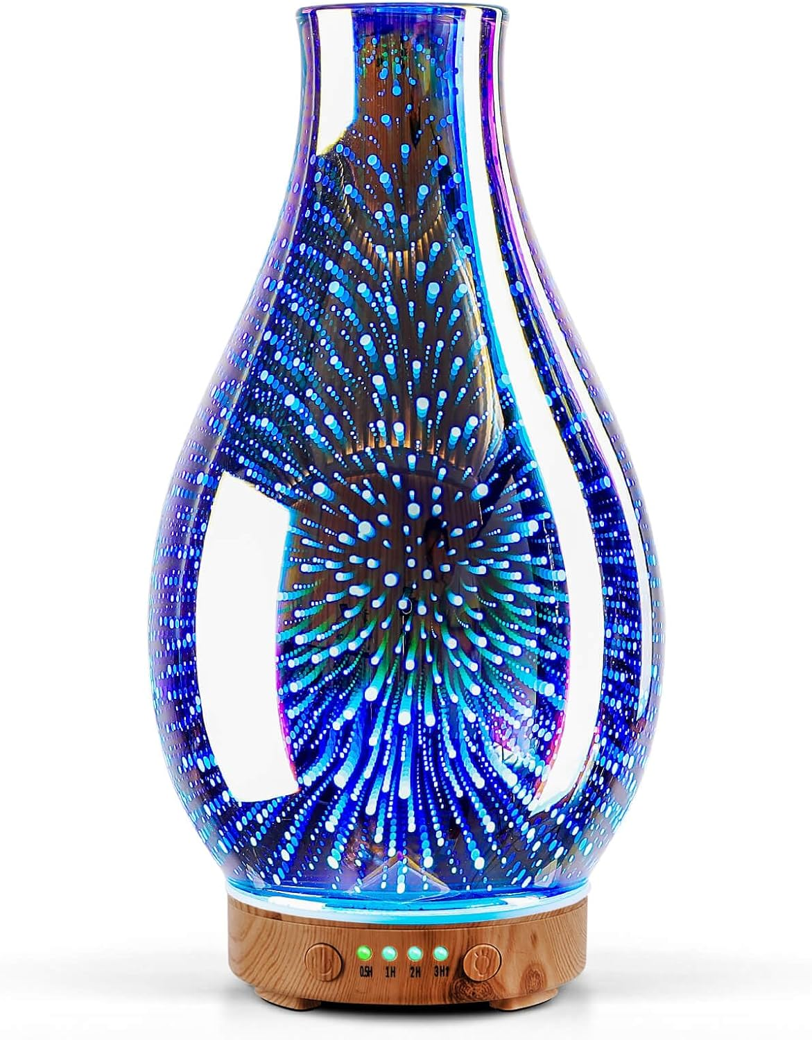 Essential Oil Diffuser 3D Glass Aromatherapy Ultrasonic Humidifier Cool Mist, Au-image