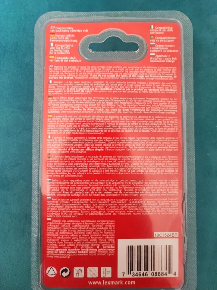 Genuine Lexmark 24 Colour Ink Cartridge (18C1524E) - Image 2 of 4