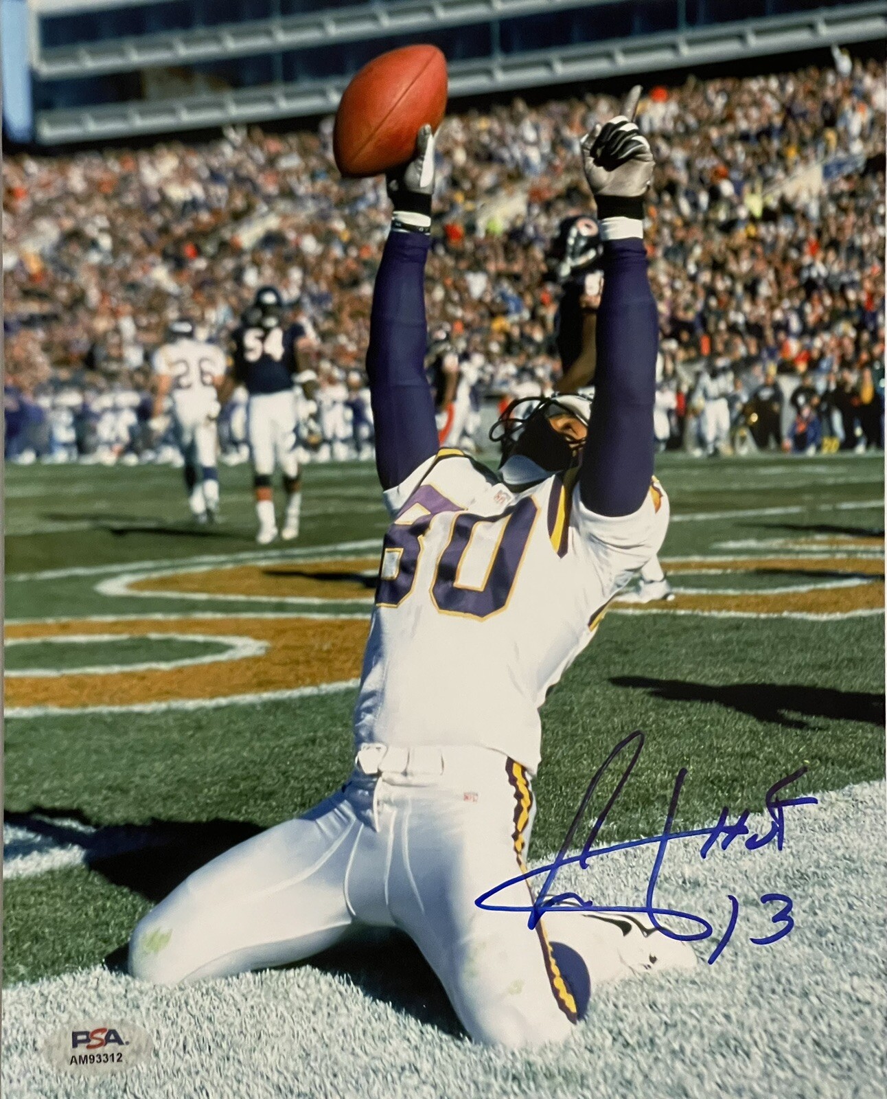 Cris Carter Autographed Signed Minnesota Vikings 8x10 Photo Ohio State PSA/DNA 