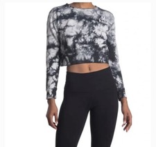 Kappa Authentic Catros Tie-Dye Cropped Sweatshirt - Large - Black  White 100