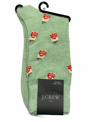 NWT J CREW Men's Socks One Size Assorted Colors/Prints Casual Novelty #J3