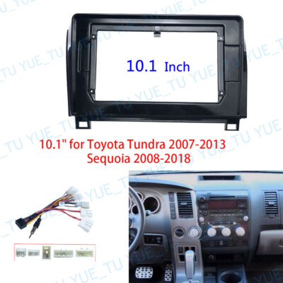 Car Radio Stereo in Dash Frame Fascia Panel Trim for Toyota Tundra w/Harness