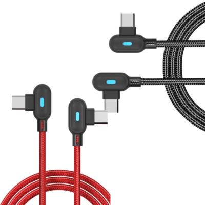 60W PD 90 Degree USB C To USB C Cable 6Ft Fast Charger Cord For iPhone 16 15 Pro