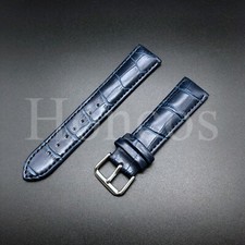 22MM Blue Genuine Leather Watch Strap Fits The Blancpain X Swatch Atlantic Ocean