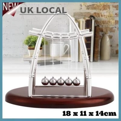 MARKENLOS Iron Newtons Cradle Balance Balls Science Educational Toys Pendulum Desk UK
