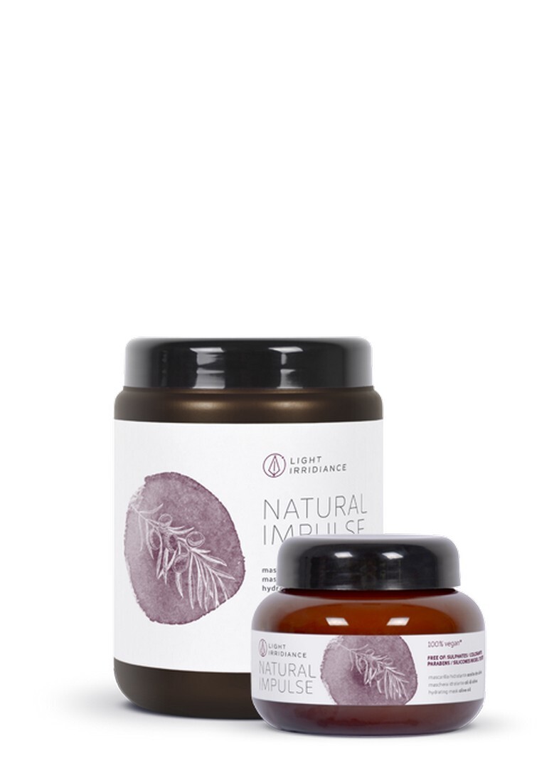 Maschera idratante olio di oliva natural impulse light irridiance 100% vegan 250