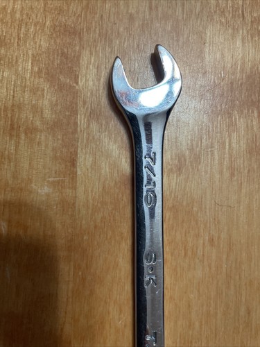 SK Hand Tools 88214 7/16” 6pt SuperKrome Combination Wrench Made In USA! - Picture 3 of 13