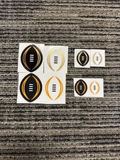 Mini Or Full Size NCAA Playoff Football Helmet Decal RARE, Speed, Flex, Schutt