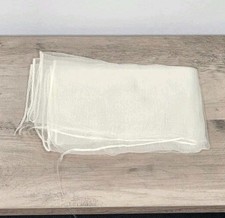 Vintage 1950s White Chiffon Scarf Light Fray Faded Print