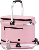 Faltbare KüHltasche Isoliert Thermo Abnehmbarer Picknickkorb 2 Personen