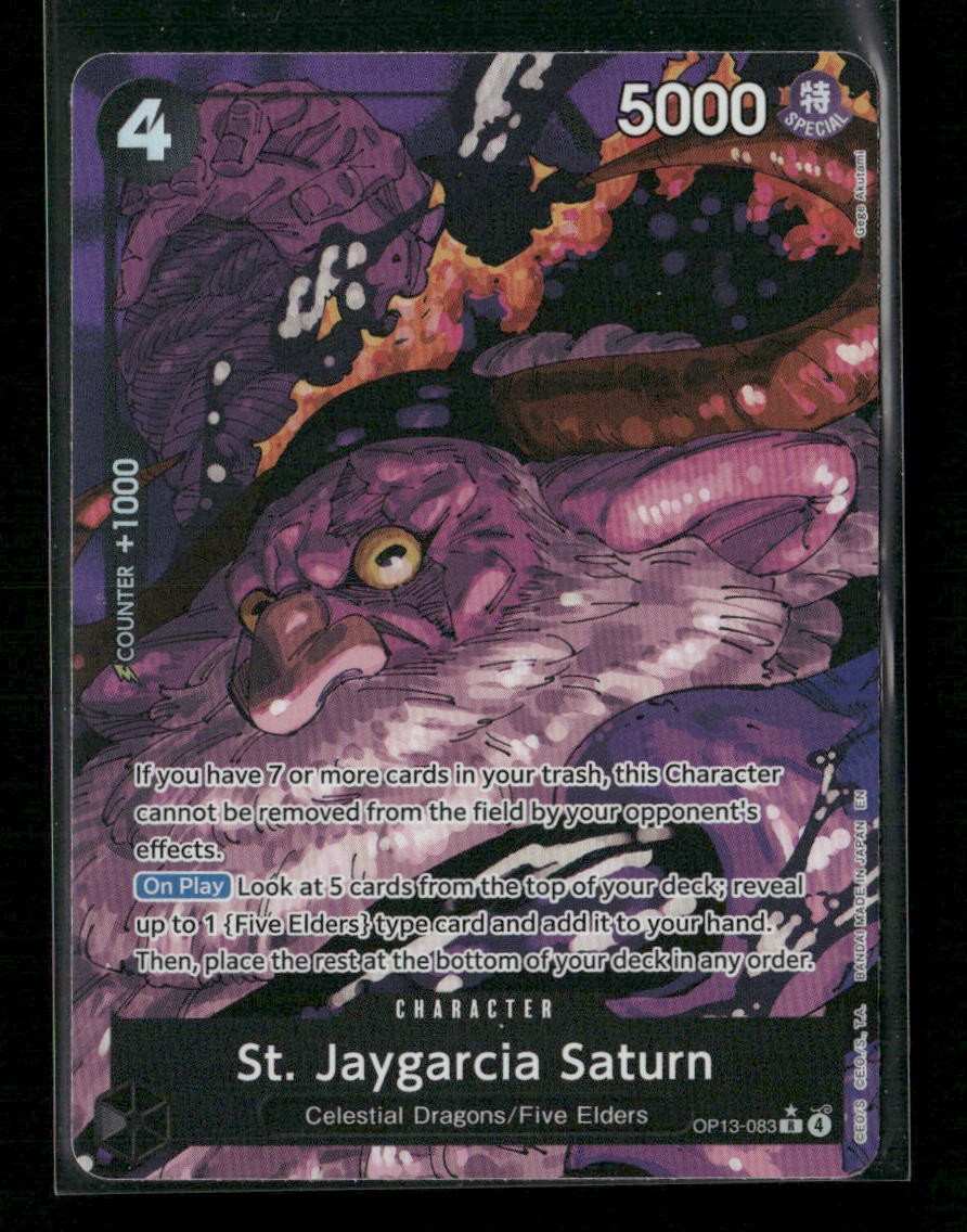 St. Jaygarcia Saturn (Alt Art) OP13-083 Carrying On His Will One Piece Foil NM