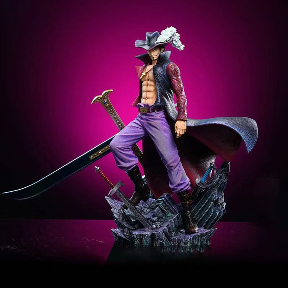 Action Figure DRACULE MIHAWK One Piece 28 Cm Statua Dettagliata NUOVA SIGILLATA
