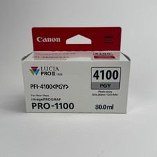 Canon PFI-4100 PGY Photo Gray Ink Cartridge 80mL Genuine OEM PRO-1100 New
