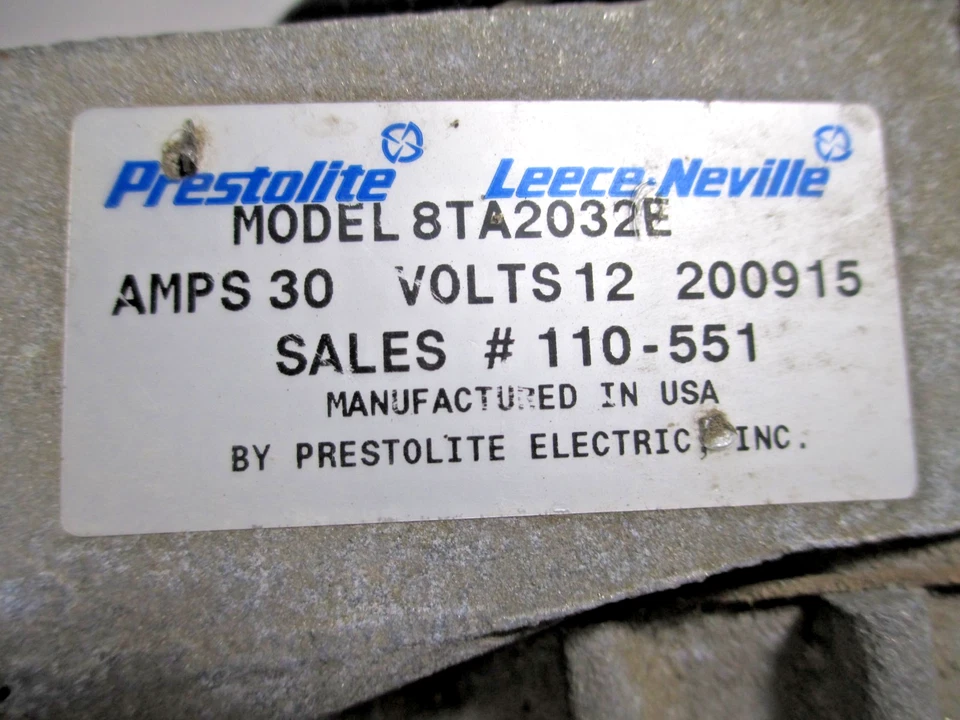 Leece Neville Alternator 12V 45A 8TA2032E, 110-552 "Untested Core" Foto 3 de 4