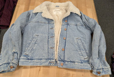 Natural Reflections Denim Sherpa Lined Bomber...