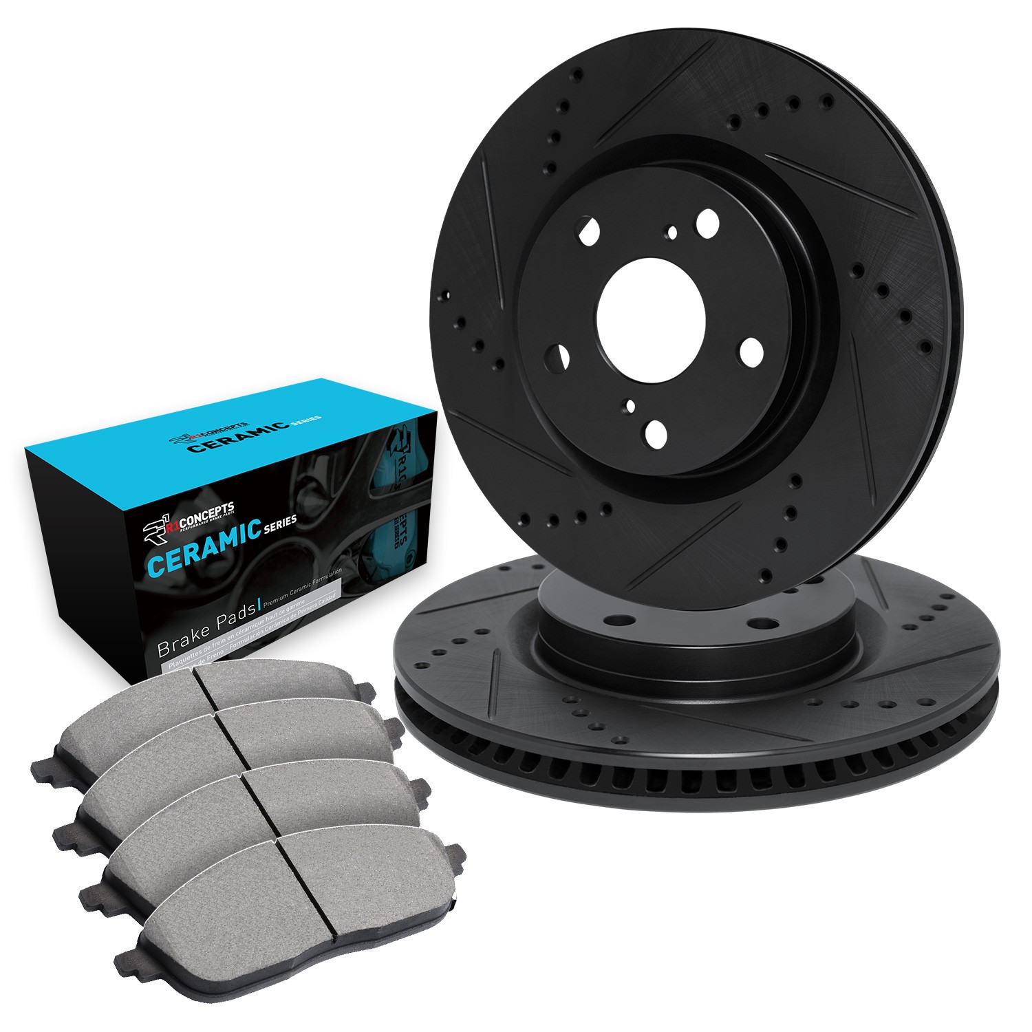 For Acura NSX 91-96 eLINE Series Drilled & Slotted Rear Brake Kit w Ceramic Pads