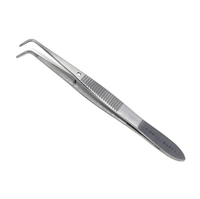  IRIS EYE DRESSING FORCEPS 4'' FULL CURVED SURGICAL STAINLESS STEEL INSTRUMENTS