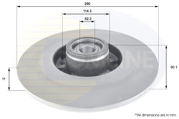 2 PCS COMLINE ADC3014 Brake Disc