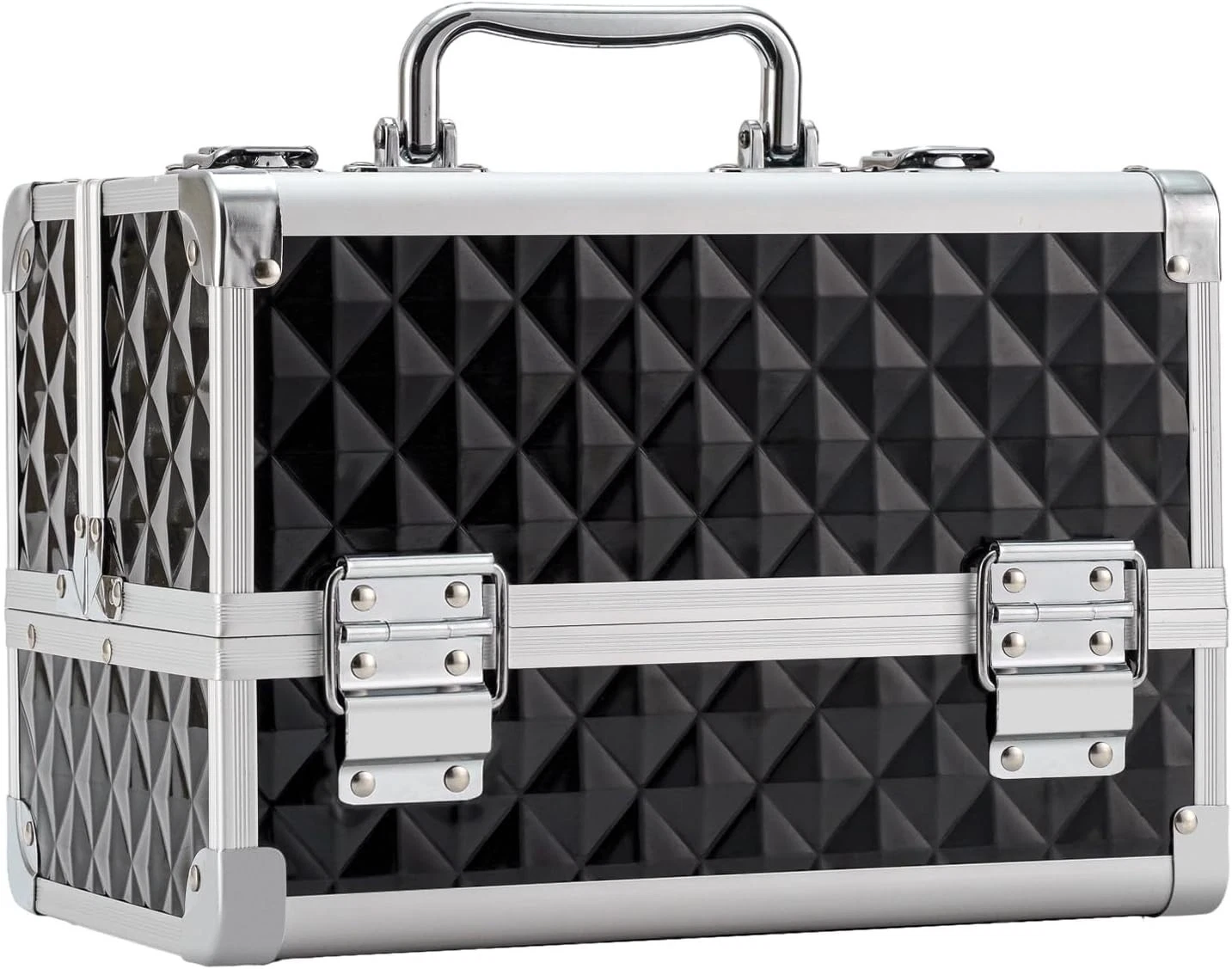 Black Portable Makeup Train Case Cosmetic Organizer 2-Tier Storage Kit Travel
Opens in a new window 