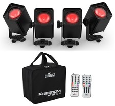4 Chauvet DJ FREEDOM H1 IP ILS X4 RGBWA UV Indoor/Outdoor Wash Lights RFC Remot