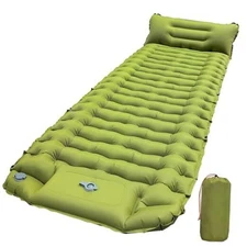 Sleeping Pad, Ultralight Inflatable Sleeping Pad for Camping with Pillow Built 