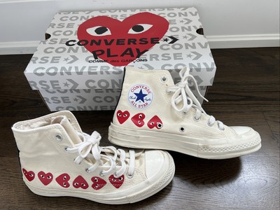 Converse Chuck Taylor Hi x CDG Comme Des Garcons Sz  7 Womens 5 Men EUC W/ Box