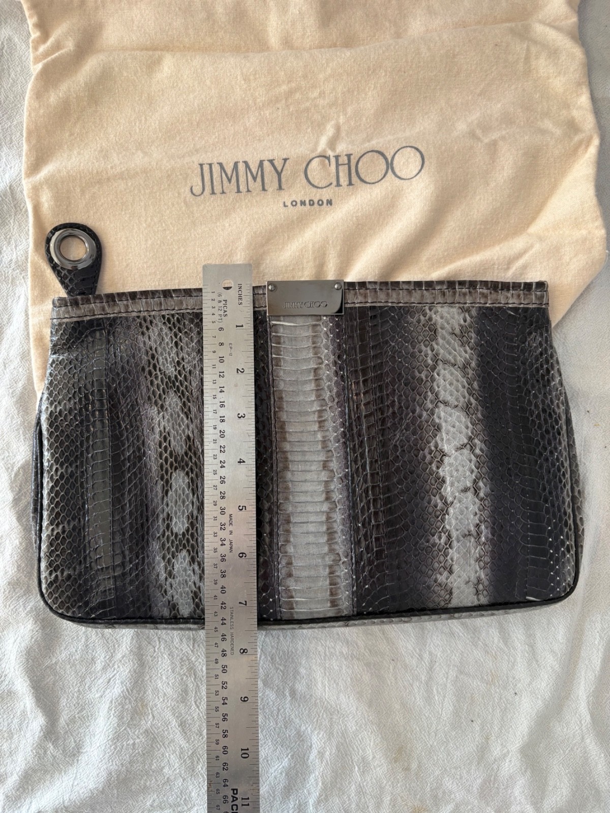 Jimmy Choo Python Zip Clutch - image 9