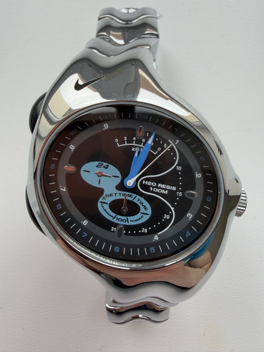 Nike Triax Armored Stainless Steel Watch Vintage Futuristic Design