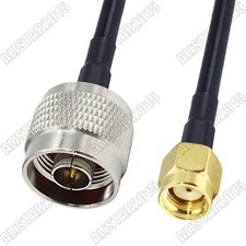 RP-SMA Male Female Pin to N Male Plug RF Connector Lot Pigtail RG58 Coax Cable