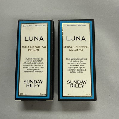 2-pc Sunday Riley LUNA Retinol Sleeping Night Face Oil Minis 5ml/0.17oz Each 