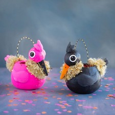 10" Crowie Bucket Set Of 2 Halloween Decor Glitterville SHIPS WITHIN 10 DAYS 