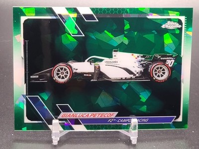 Gianluca Petecof #123 2021 Topps Chrome F1 F2 Sapphire GREEN Refractor /75