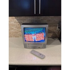 Toshiba Mv13p2 CRT Flat Tube TV/DVD/VCR Combo Retro Gaming w/Remote WORKS 