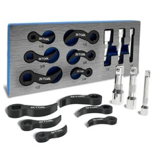  9PC Pry Bar Wrench Adaptor Head Kit,Crowbar Adapter Head Tools, Half Shaft 
