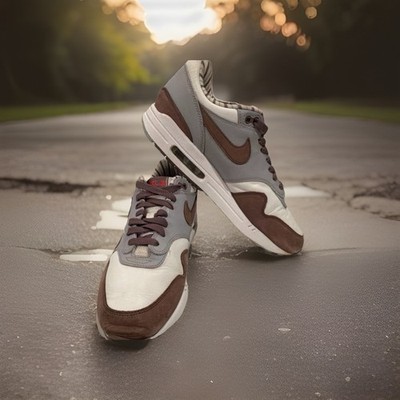 Nike Air Max 1 Shima Shima FB8916-100 Brown Gray White Leather Sz 11 Men's 